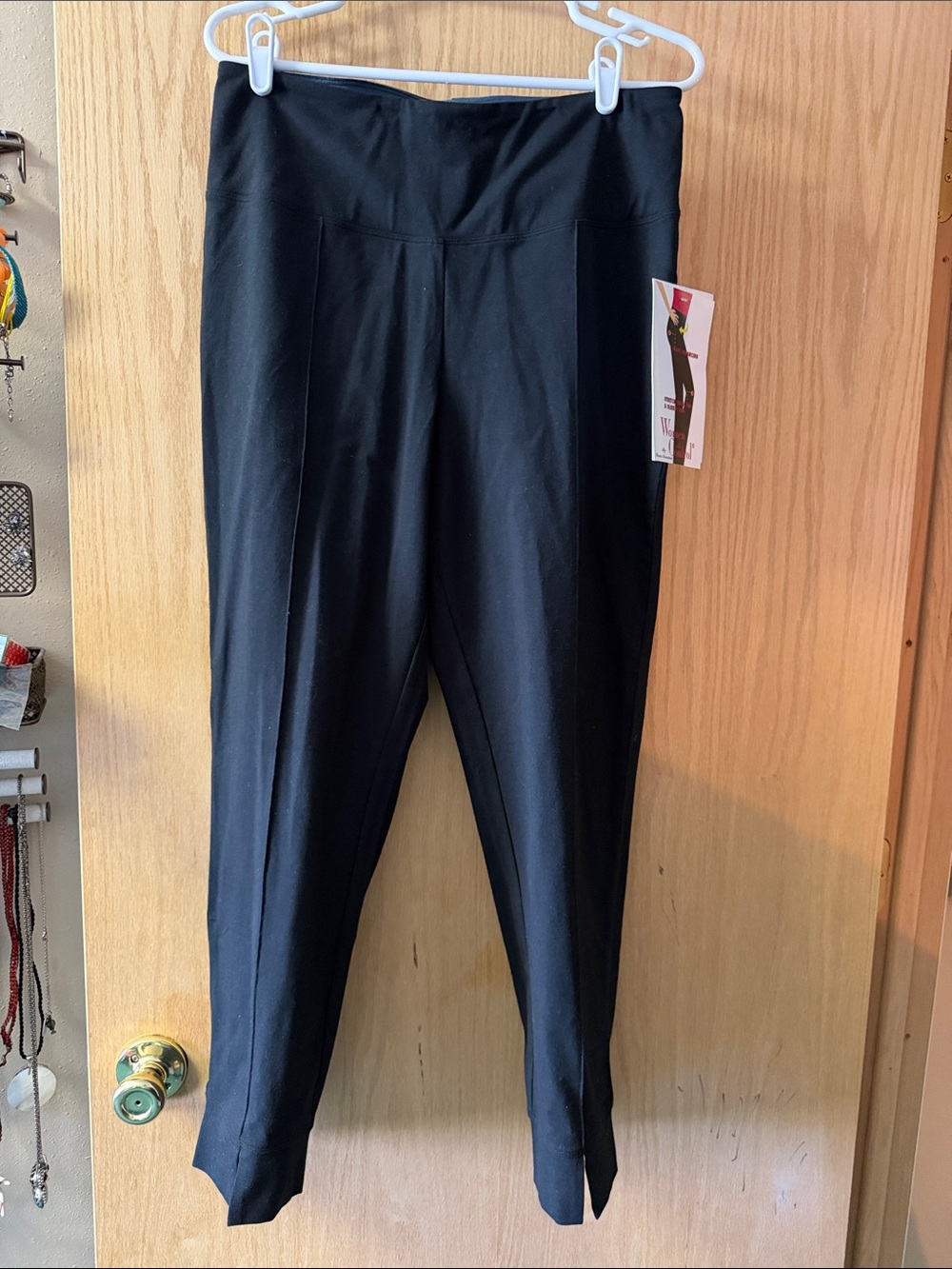 Women with Control Slim Black Ponte Ankle Pants